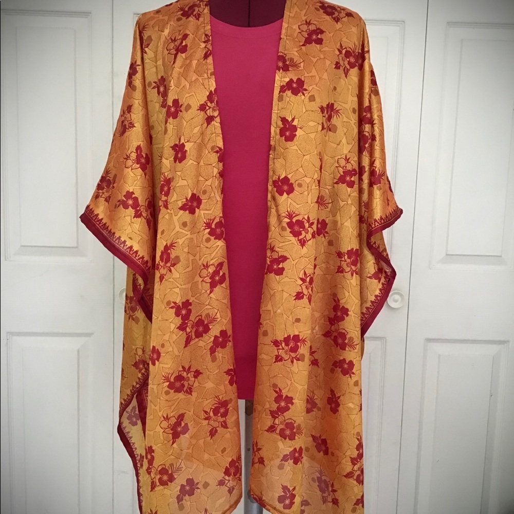 NWOT Handmade Kimono Coverup made from Vintage Sari